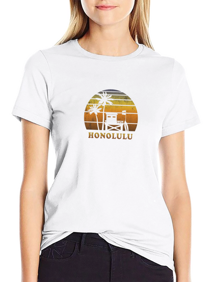 Honolulu Retro Sunset T-Shirt