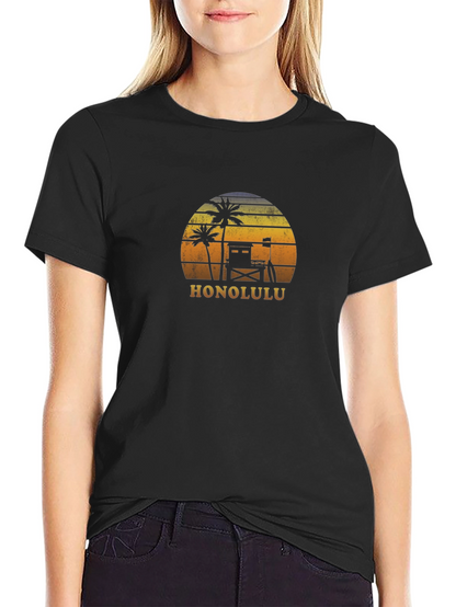 Honolulu Retro Sunset T-Shirt