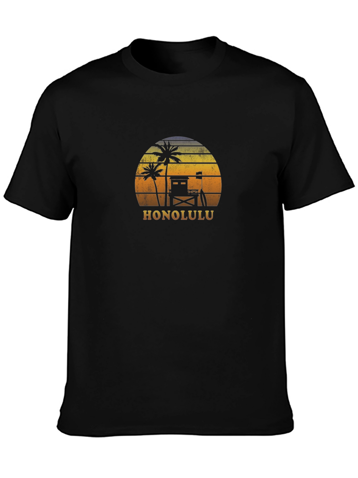 Honolulu Retro Sunset T-Shirt