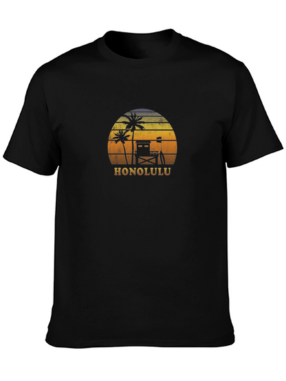 Honolulu Retro Sunset T-Shirt