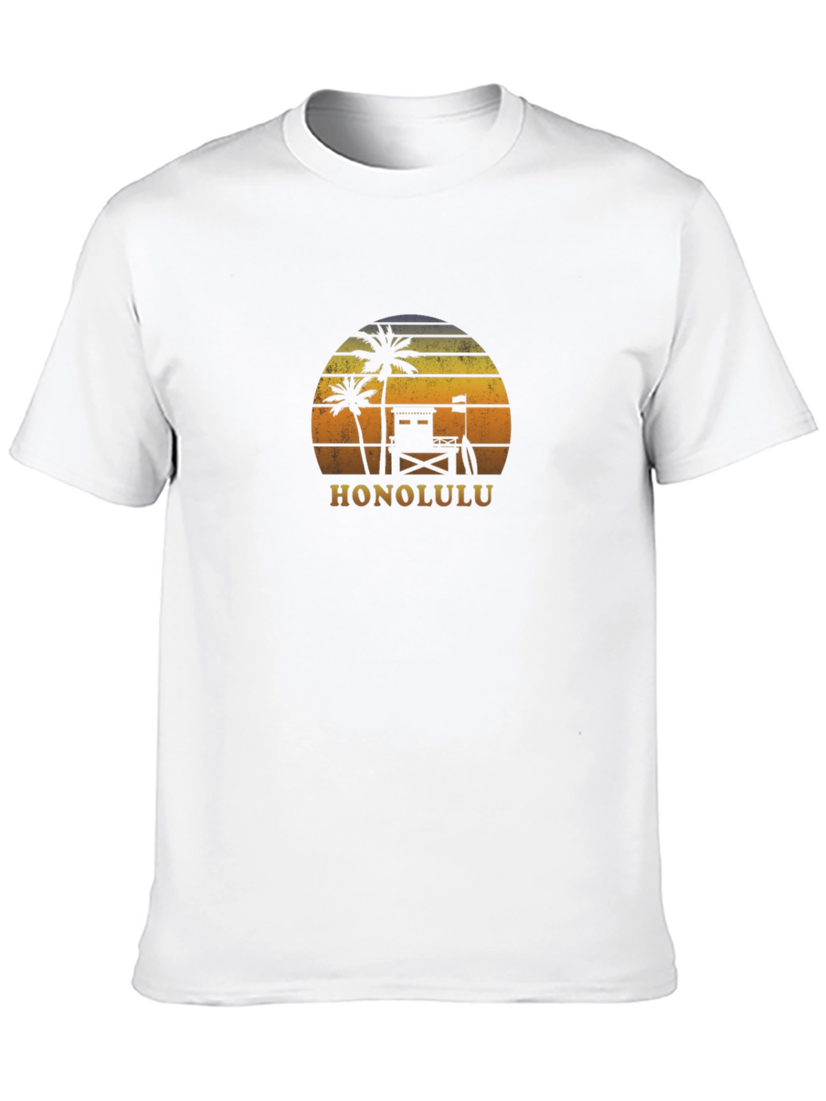 Honolulu Retro Sunset T-Shirt