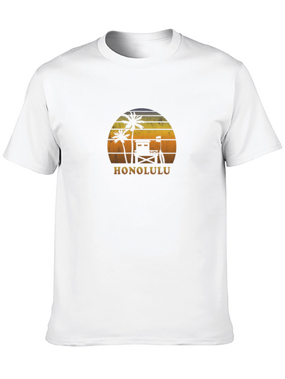 Honolulu Retro Sunset T-Shirt