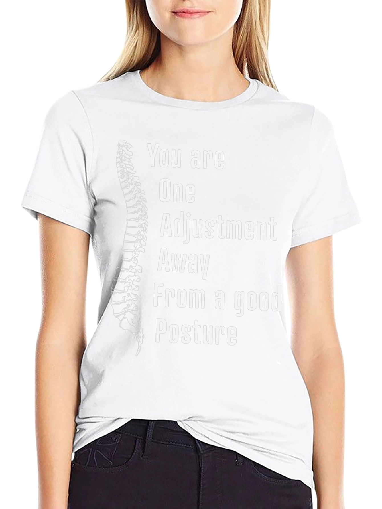 Chiropractor Adjustment Posture Black Graphic Tee