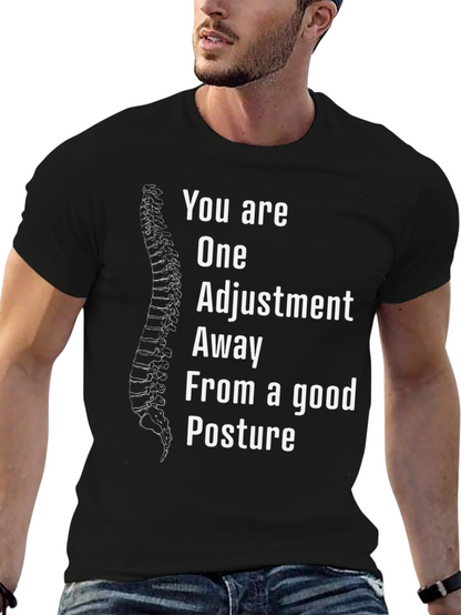 Chiropractor Adjustment Posture Black Graphic Tee