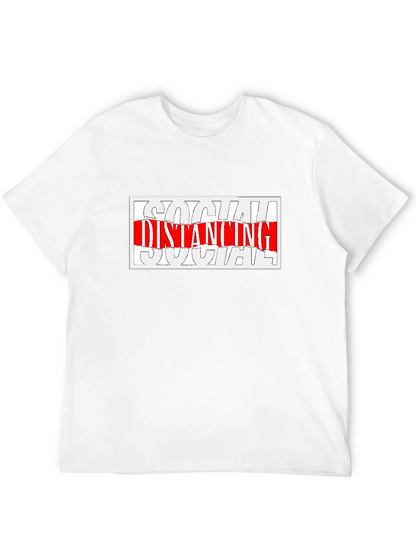 Social Distancing Graphic Tee - Black Crew Neck