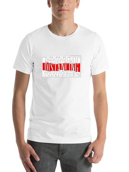 Social Distancing Graphic Tee - Black Crew Neck
