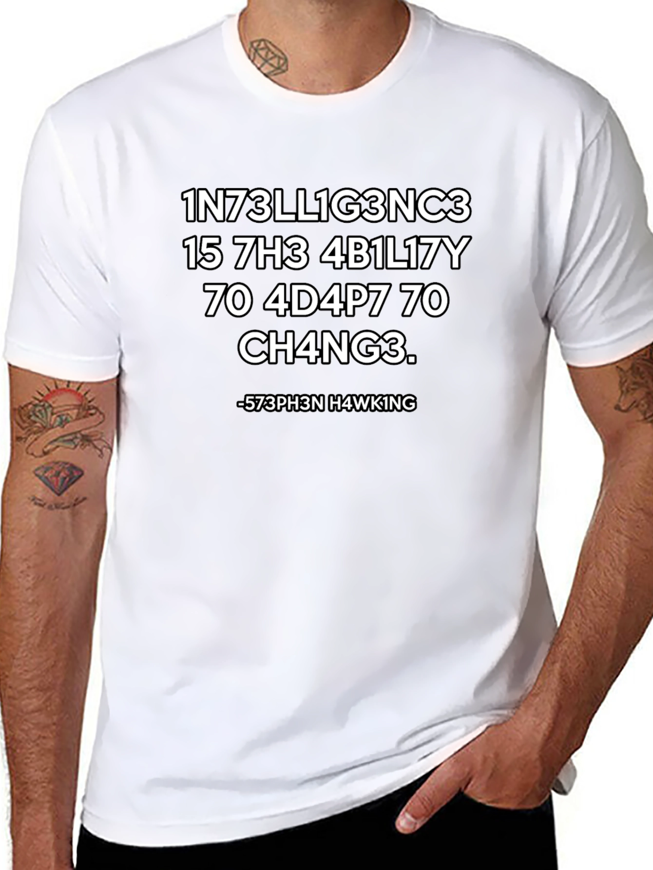 Int3llig3nc3 Tee - Stephen Hawking Quote T-Shirt