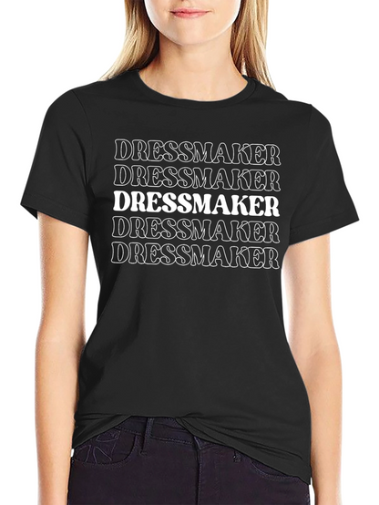 Dressmaker Graphic T-Shirt - Black Crew Neck Tee