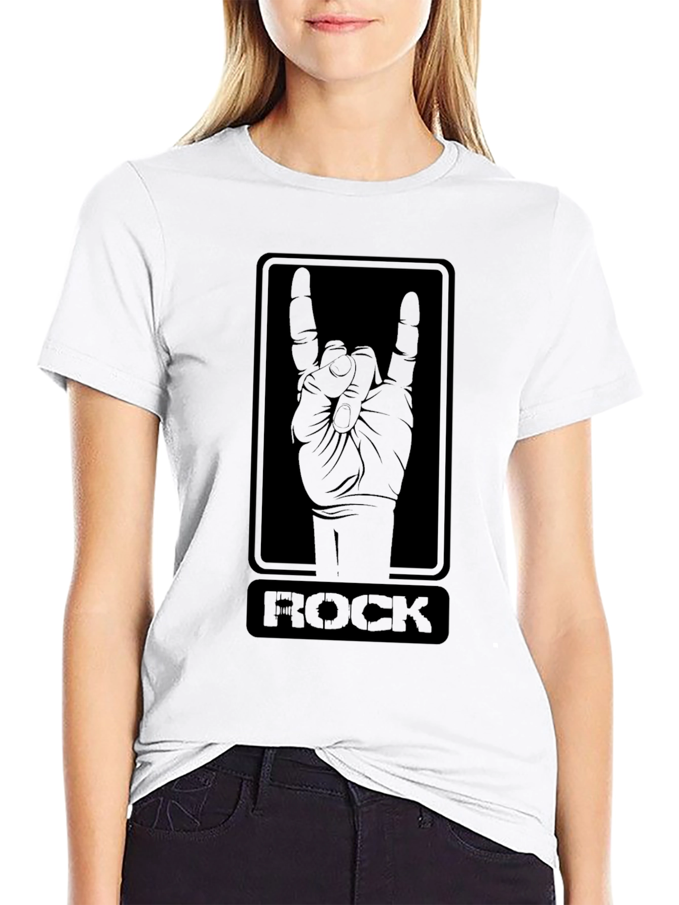 Rock On T-Shirt - Black Graphic Tee