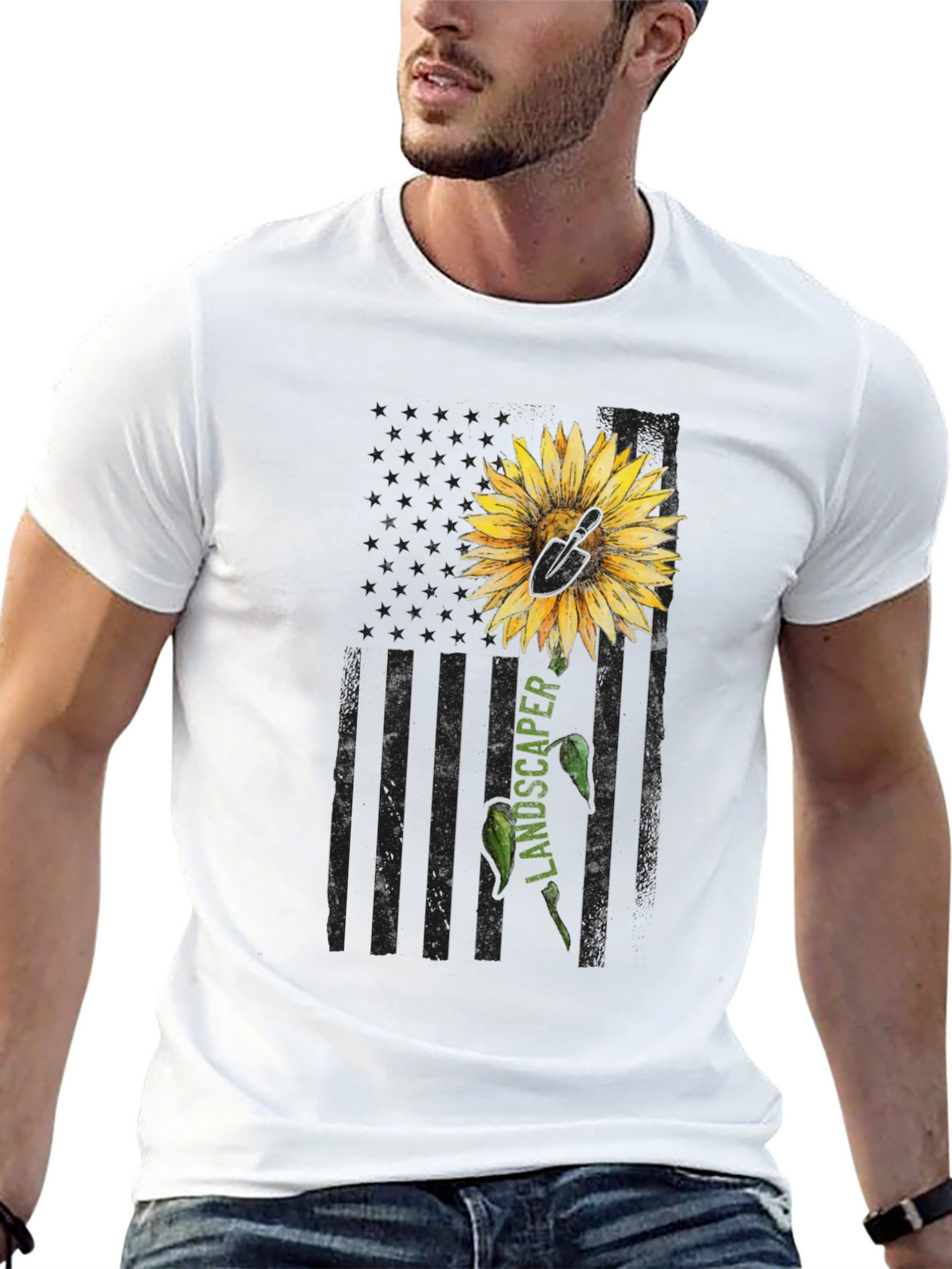 Sunflower Landscaper Graphic Tee