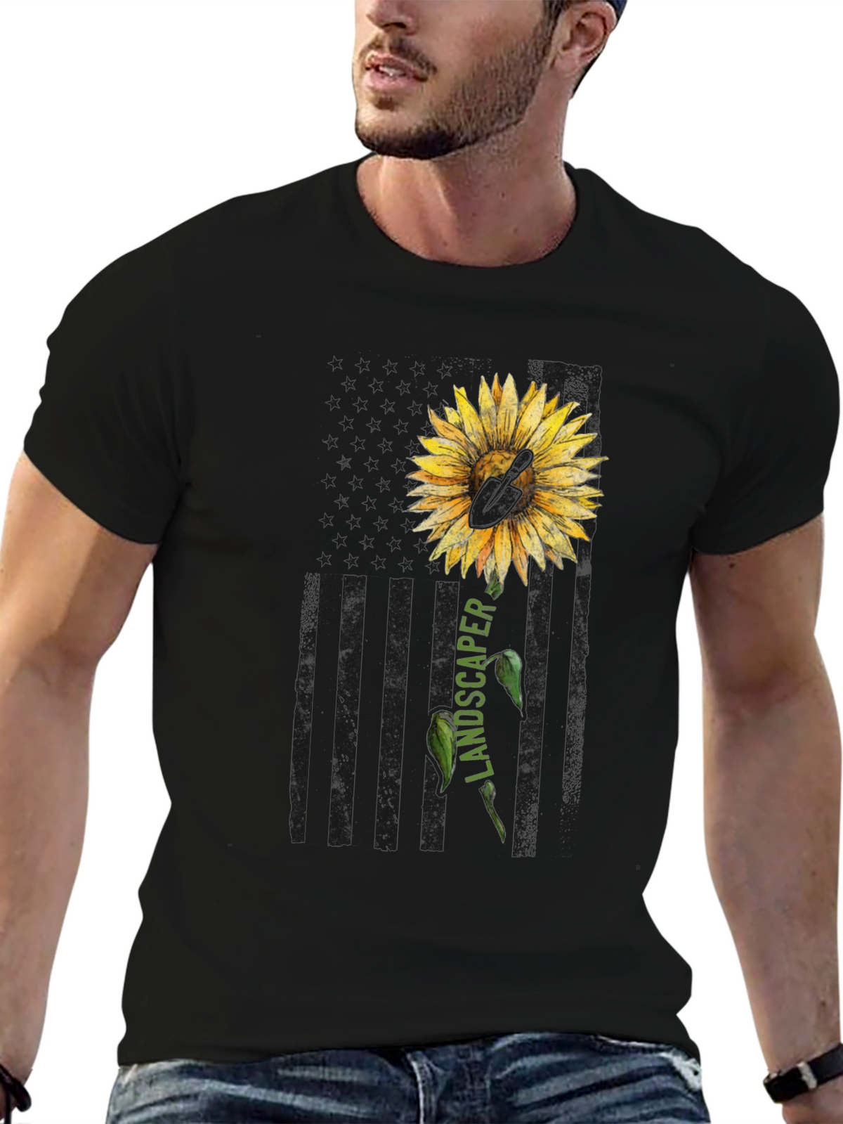 Sunflower Landscaper Graphic Tee