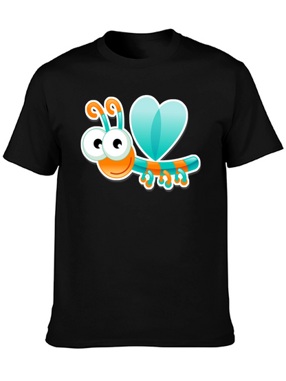 Cartoon Bug Graphic Black T-Shirt