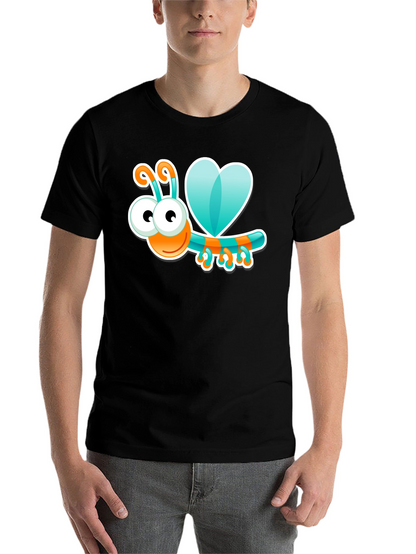 Cartoon Bug Graphic Black T-Shirt