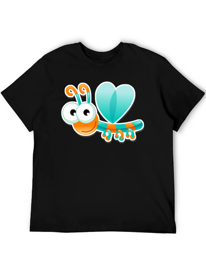 Cartoon Bug Graphic Black T-Shirt
