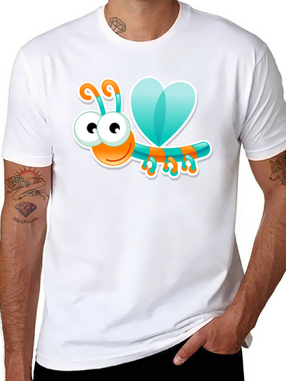 Cartoon Bug Graphic Black T-Shirt