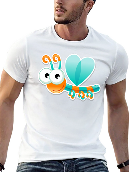 Cartoon Bug Graphic Black T-Shirt