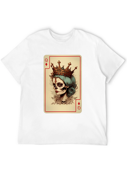 Queen of Diamonds Skeleton T-Shirt - Unique Graphic Tee