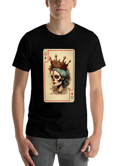 Queen of Diamonds Skeleton T-Shirt - Unique Graphic Tee