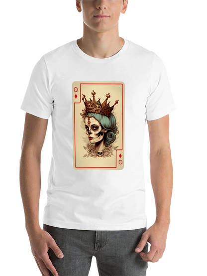 Queen of Diamonds Skeleton T-Shirt - Unique Graphic Tee