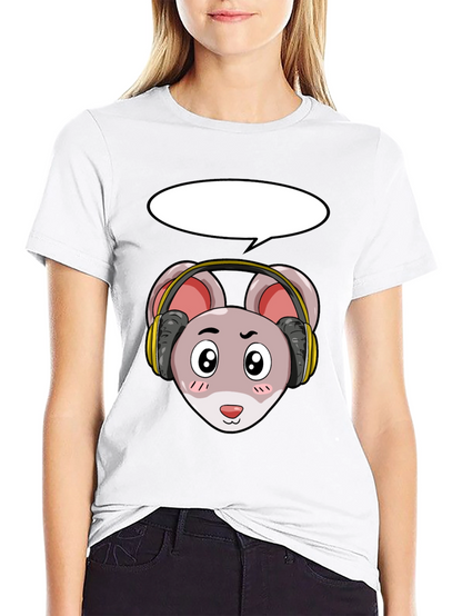 Cool Mouse with Headphones T-Shirt