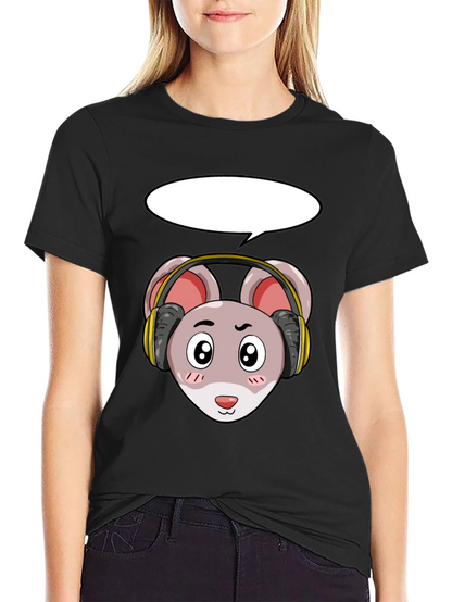 Cool Mouse with Headphones T-Shirt