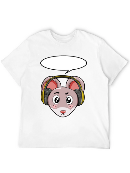 Cool Mouse with Headphones T-Shirt