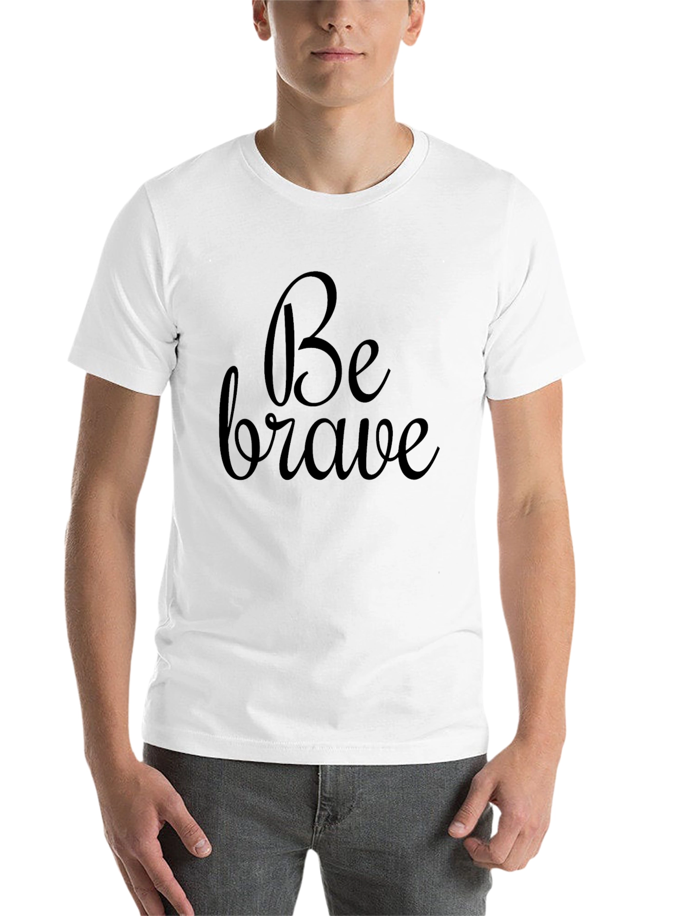 Be Brave Graphic Tee - Black Cotton Casual Shirt