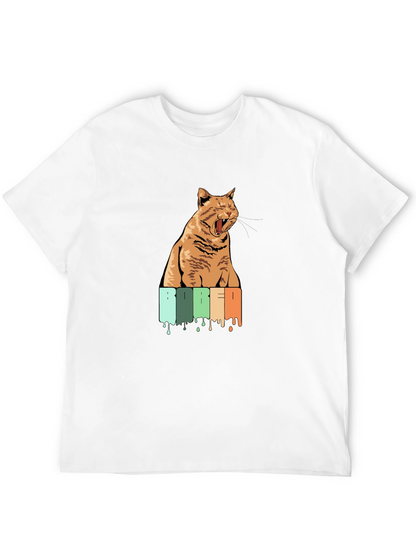 Bored Cat Graphic Tee - Unisex Black T-Shirt