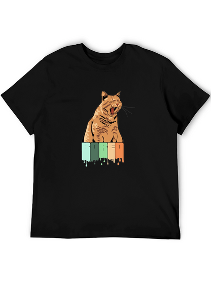Bored Cat Graphic Tee - Unisex Black T-Shirt