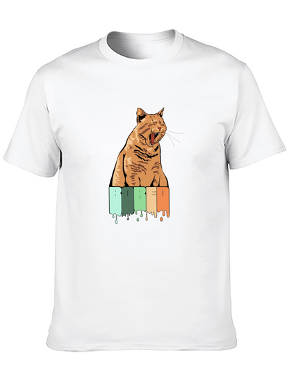 Bored Cat Graphic Tee - Unisex Black T-Shirt