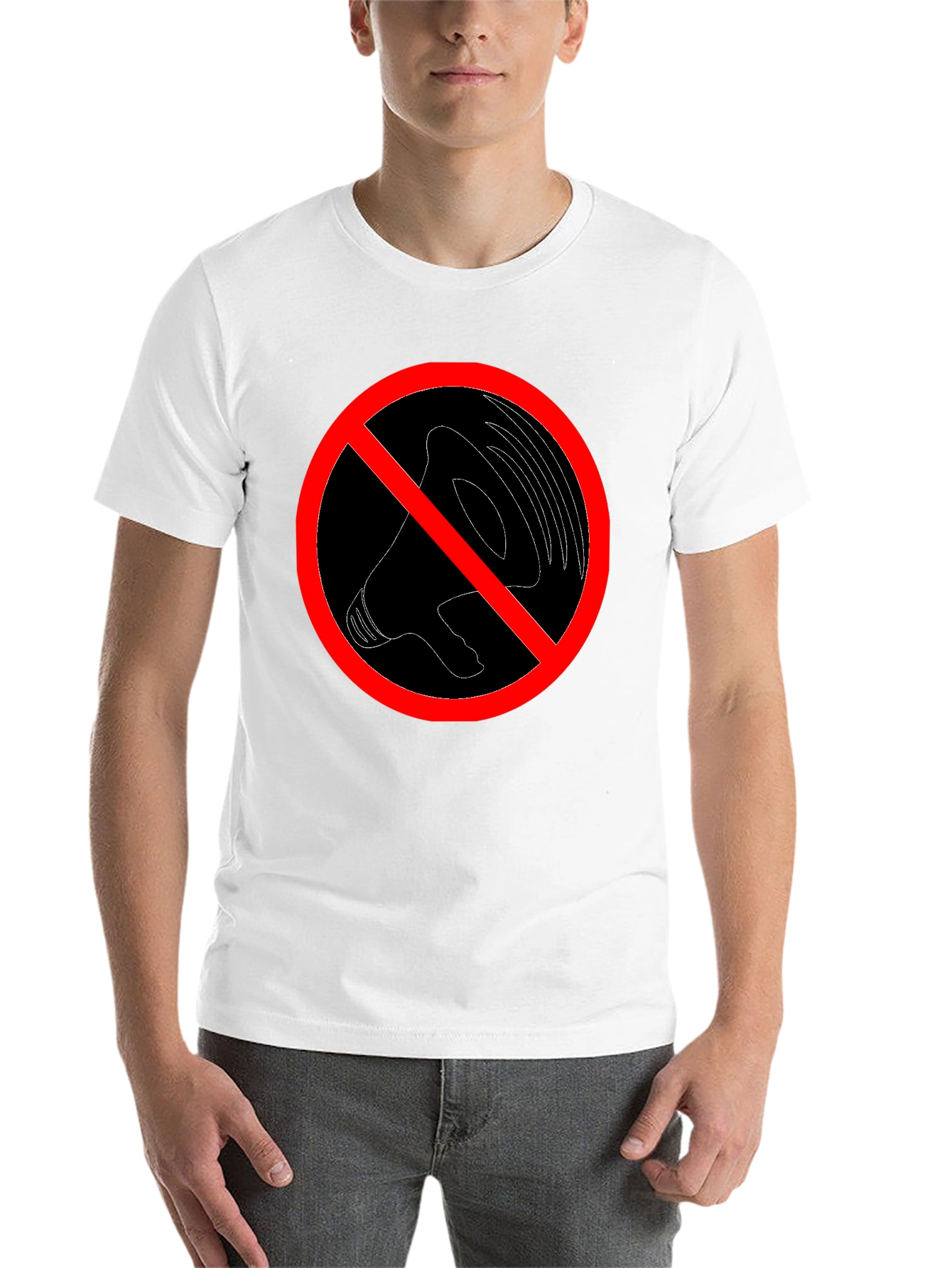 No Noise Graphic Tee - Black Crew Neck T-Shirt