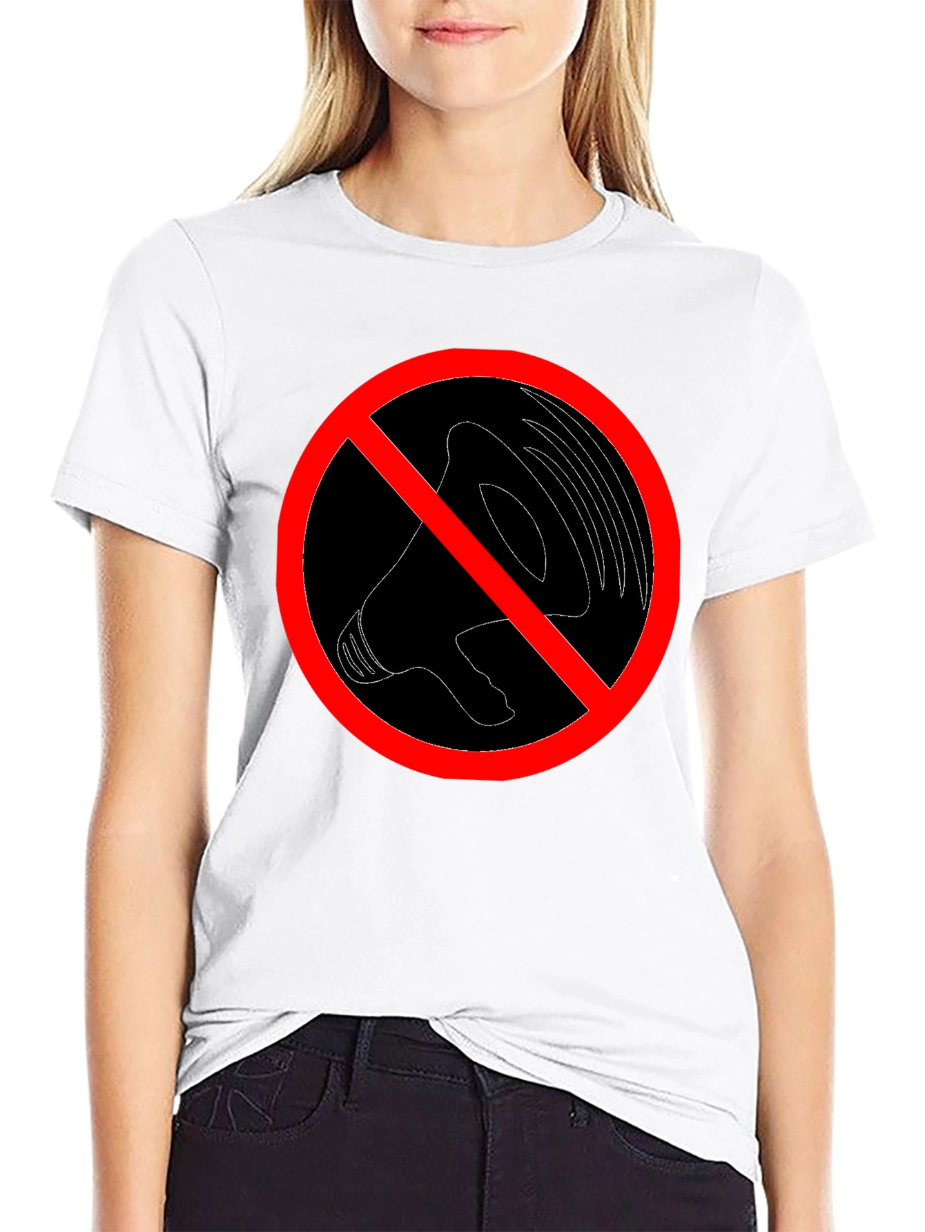 No Noise Graphic Tee - Black Crew Neck T-Shirt