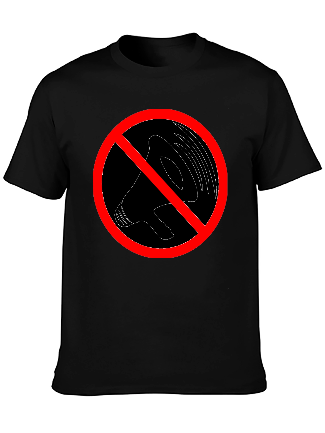 No Noise Graphic Tee - Black Crew Neck T-Shirt