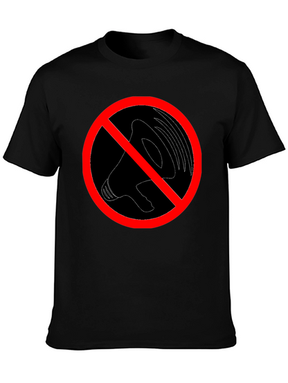No Noise Graphic Tee - Black Crew Neck T-Shirt