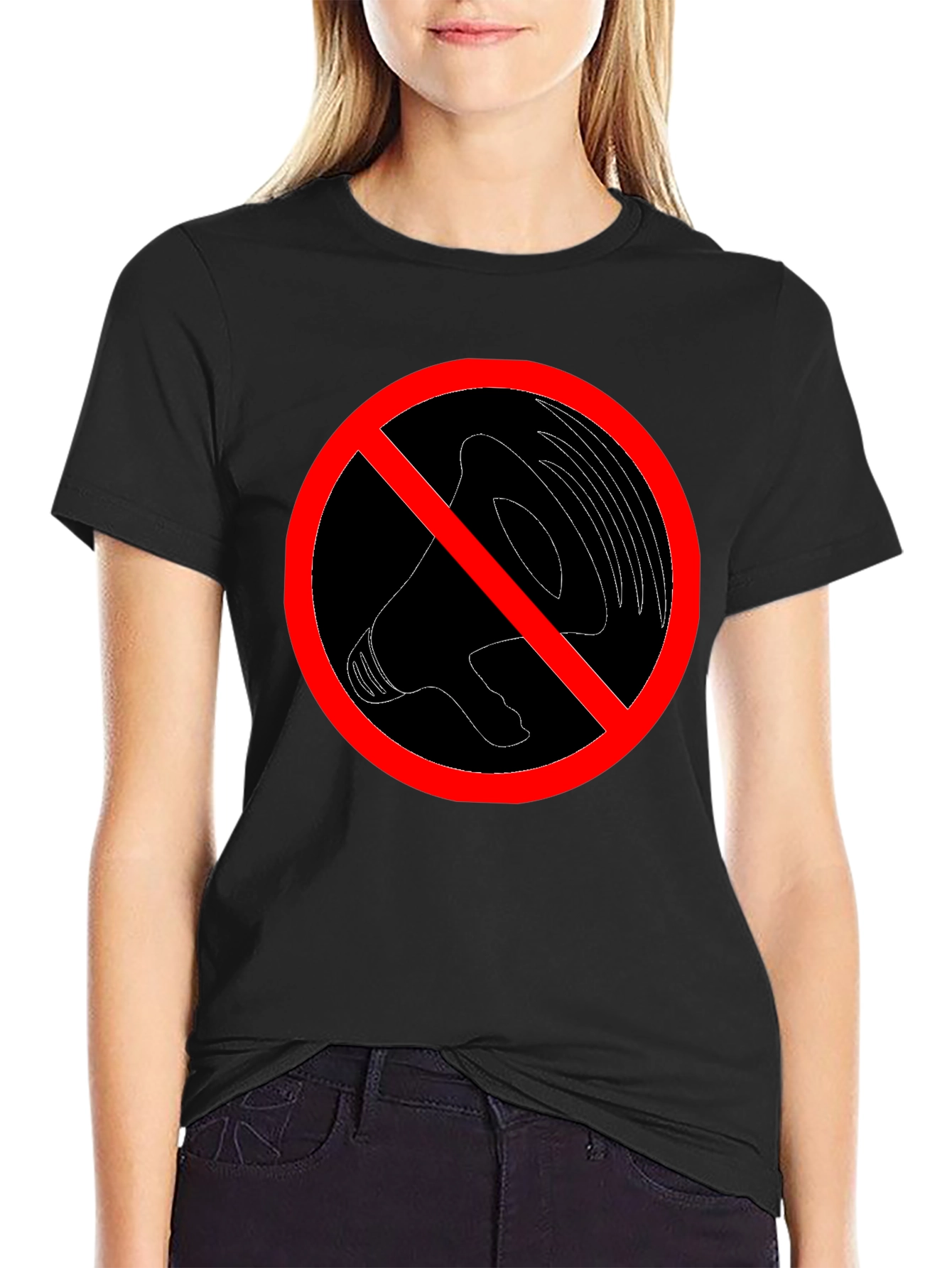 No Noise Graphic Tee - Black Crew Neck T-Shirt