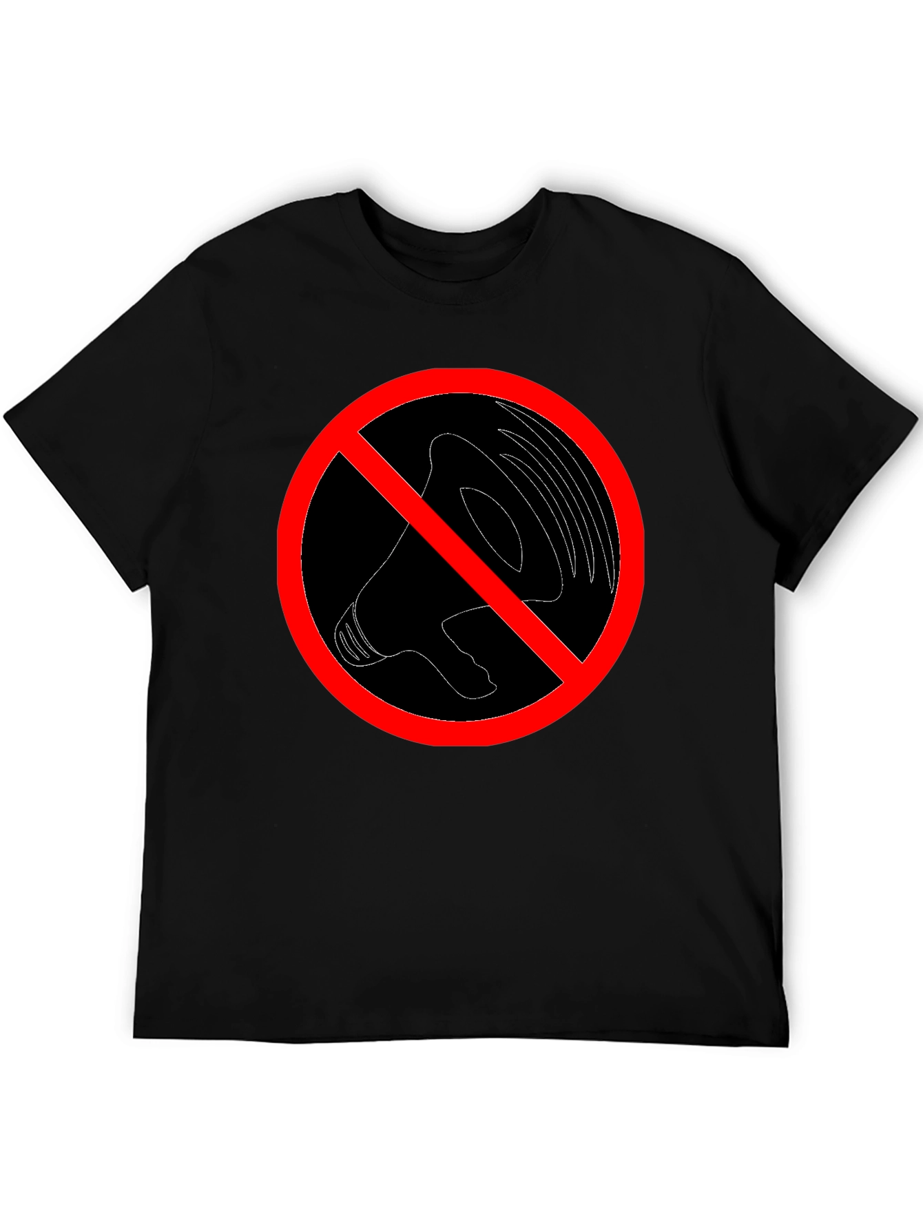 No Noise Graphic Tee - Black Crew Neck T-Shirt