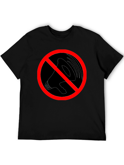 No Noise Graphic Tee - Black Crew Neck T-Shirt