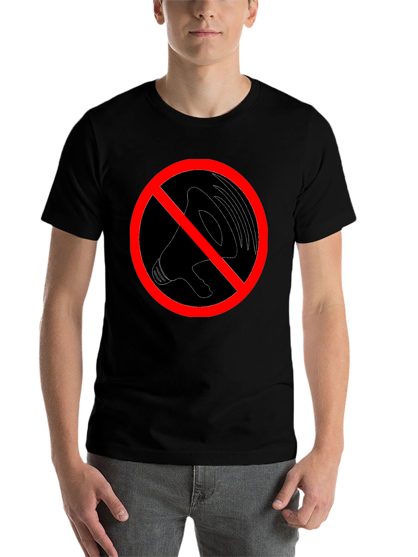 No Noise Graphic Tee - Black Crew Neck T-Shirt