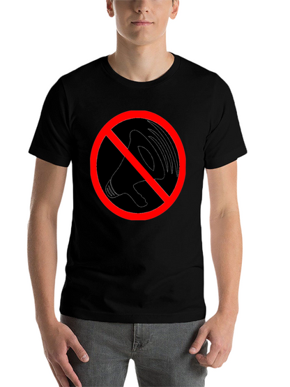 No Noise Graphic Tee - Black Crew Neck T-Shirt