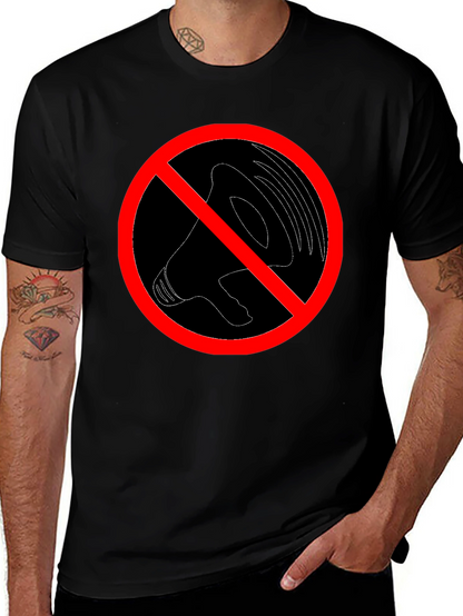 No Noise Graphic Tee - Black Crew Neck T-Shirt