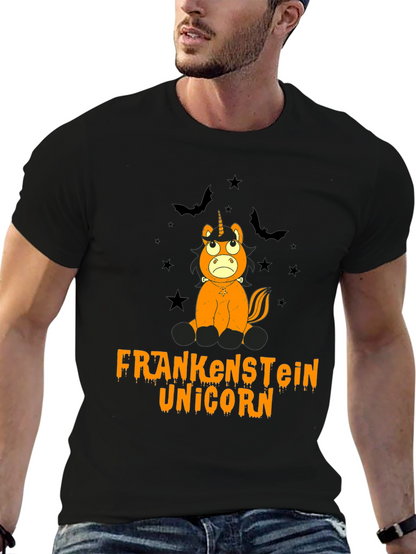 Frankenstein Unicorn Halloween Graphic Tee