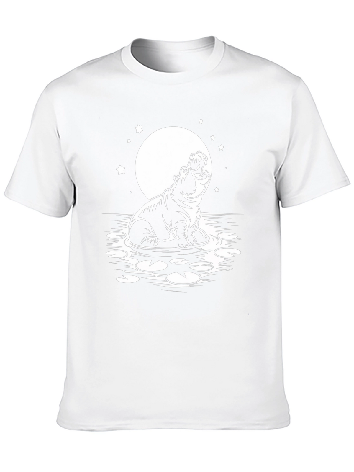 Hippo Under the Moon Graphic Tee
