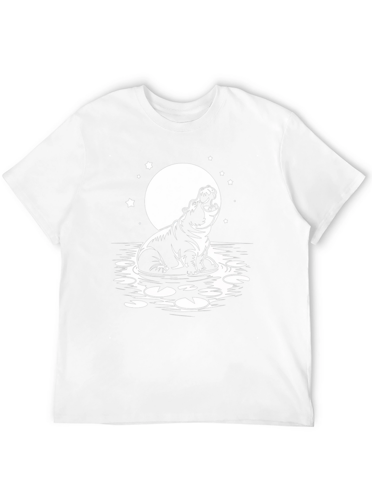 Hippo Under the Moon Graphic Tee