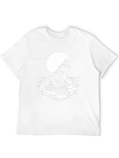 Hippo Under the Moon Graphic Tee