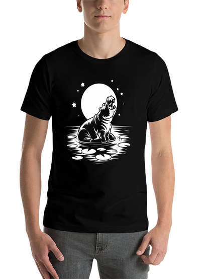 Hippo Under the Moon Graphic Tee