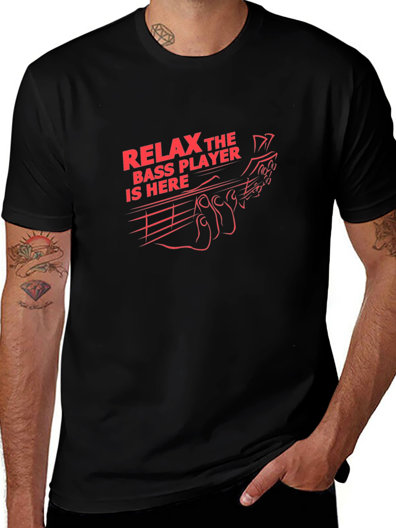 Bass Player Graphic T-Shirt - Musician Tee