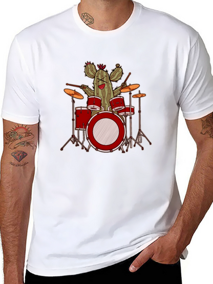 Cactus Drummer Graphic T-Shirt - Band Tee