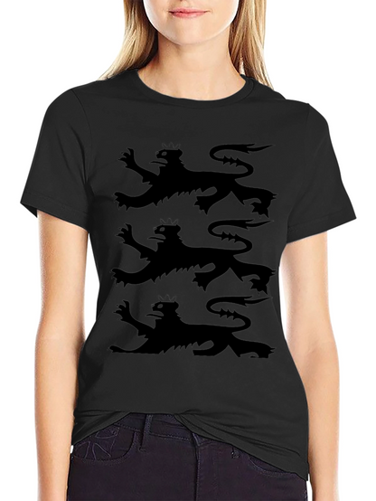 Triple Lion Rampant Graphic Tee - Black