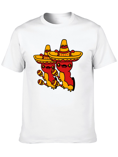 Fiesta Time Black T-Shirt - Cute Mexican Sombrero Axolotls