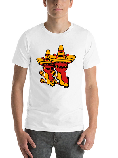 Fiesta Time Black T-Shirt - Cute Mexican Sombrero Axolotls